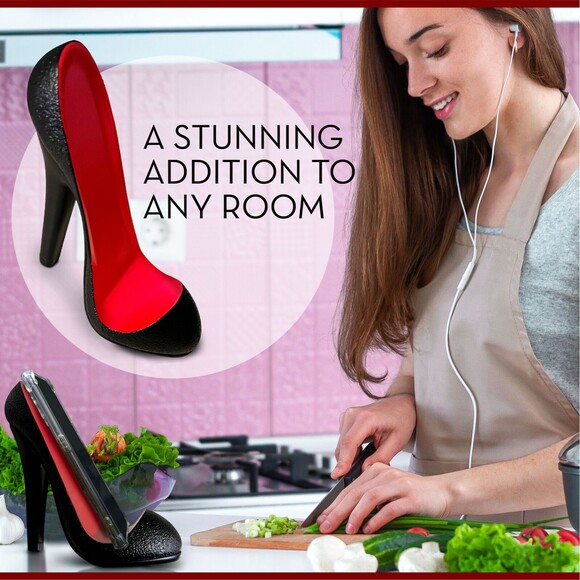 Trovety Chic High Heels Desk Phone Holder - Add Glamour to Your Workspace - Picture 3 of 7